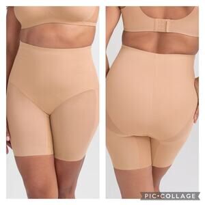 Honeylove Sand Mid Waist Shaper Shorts NEW Plus Size 1X